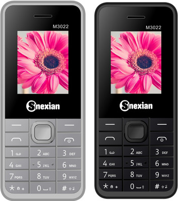 Snexian M3022 Combo of Two Mobiles(Grey, Black)
