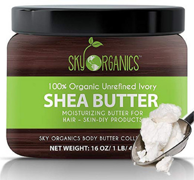 

Sky Organics Organic Shea Butter By Sky Organics: Unrefined, Pure, Raw Ivory Shea Butter 16oz – Skin Nourishing, Moisturizing & Healing, For Dry Skin, Dusting Powders -For Skin Care, Hair Care & DIY Recipes(453 g)