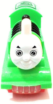 

lifestylesection Bump and Go Musical Thomas Engine Train Toy with Colorful Light and Swirls, Awesome Sound & Go Action for Kids, Funny Loco (GREEN)(Green)