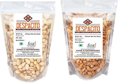 

Despacito Combo Pack of Pistachios (pista) & Almond (Badam) (200G each) Pistachios, Almonds(400 g, Pouch)
