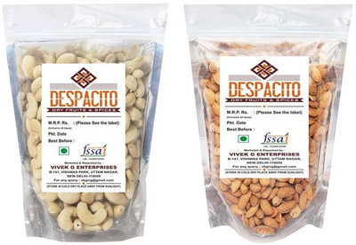 

Despacito Combo Pack of Almond(badam) & Cashew (kaju) (200G each) Almonds, Cashews(400 g, Pouch)