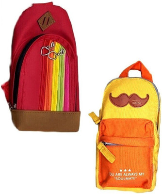 

S2KCrafts S2KC-1327 S2KC-1327 Multicolor & Yellow bag pouch Art Polyester Pencil Boxes(Set of 2, Multicolor, Yellow)