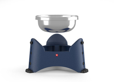 

Home Collective Rotho Mypet Adjustable Round Stainless Steel, Plastic Pet Bowl(240 ml Blue)