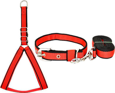 

PET HUB Dog Harness & Leash(, RED WITH BLACK BORDER