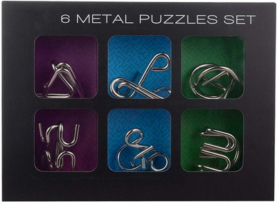 

Shopat7 Braintwister 6 Metal Puzzle set for kids/teenagers(6 Pieces)