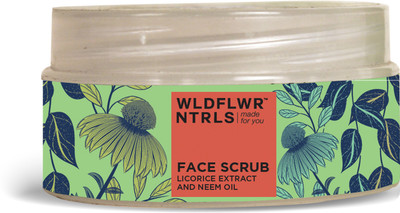 WLDFLWR NTRLS Clarifying and Toning Face Scrub with Licorice Extract and Neem Oil Scrub(80 g)