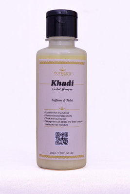 

Yuthee's Khadi Herbal Saffron & Tulsi Shampoo(210 ml)