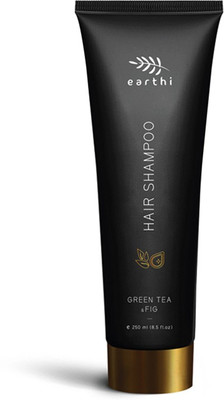 

Earthi Green Tea & Fig Hair Shampoo, Women and Men, Tea Tree Oil, Anti Hair fall and Anti Dandruff, Sulphate Free(250 ml)