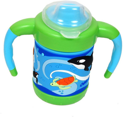 

Guru Kripa Baby Products Gurukripa Baby Cute Stylish Bpa Free Unbreakable Sippy Cup (Sipper Kids Mug )Hard Spout Infant PP Water/Juice Training Gravity Sipper Cup With Handles & Dust Free With Handel (GREEN)(Green)