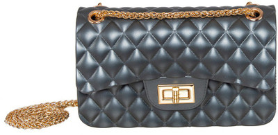 

peaubella Women Evening/Party Grey Silicon Sling Bag