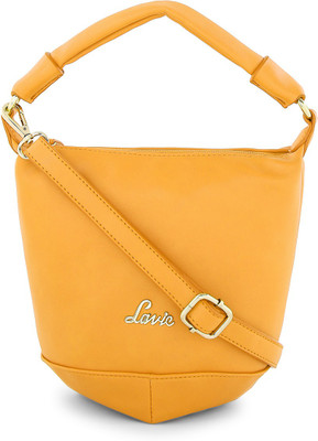 

Lavie Women Evening/Party Yellow Leatherette Sling Bag