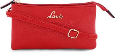 

Lavie Women Evening/Party Red Leatherette Sling Bag