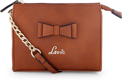 

Lavie Women Casual Brown Leatherette Sling Bag