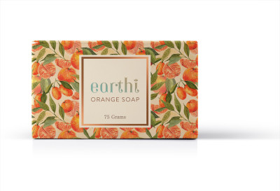 

Earthi Orange Soap, Men and Women, All Skin Types, Handmade, Herbal(75 g)