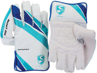 

SG RSD Xtreme Wicket Keeping Gloves (Boys, White, Blue), Blue;white