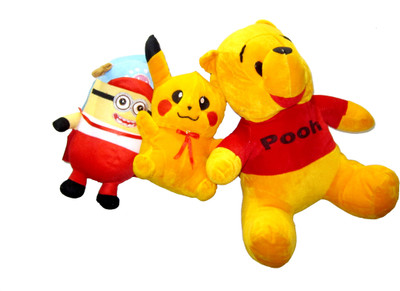 

Yashi Enterprises Pooh 30 CM with Pikachu and Minnion 20 CM - 30 cm(NA)