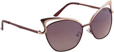 

AyushE Cat-eye Sunglasses(Multicolor, Brown)