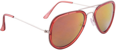 

AyushE Aviator Sunglasses(Brown)