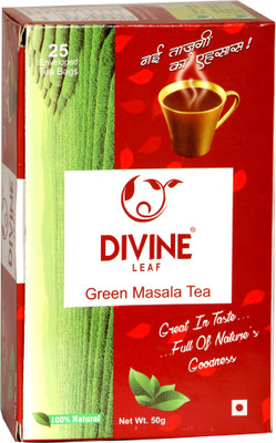 

Divine Leaf Green Masala Tea Spices Green Tea Bags(50 g, Box)