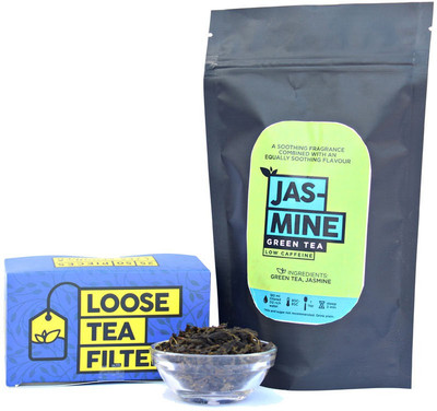 

The Tea Trove Jasmine Tea for Anti-Aging & Stress Relieve Herbs Green Tea Pouch(50 g)