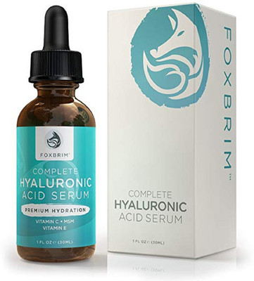 

Foxbrim Hyaluronic Acid Serum - Vitamin C and E - Hydrating Anti Aging for Face and Skin - Green Tea, Jojoba Oil, Witch Hazel - Best Natural and Organic Toner Plus Moisturizer - 1 Ounce(30 ml)