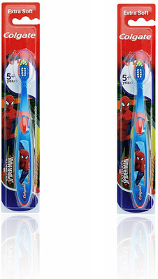 

Colgate Kids Spiderman Toothbrush (5+ Years) (Pack of 2) Extra Soft Toothbrush(Pack of 2)