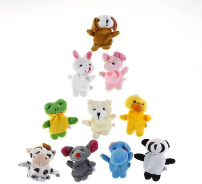 

PARTY PROPZ Party Propz 10pcs Soft Plush Animal Finger Puppets Set Baby Story Time Velvet Animal Style for Toddlers Finger Puppets(Pack of 1)