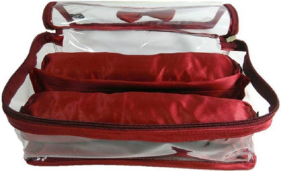 

Shivanshshine 2 Rods Bangle box Jewellery Organiser Pouches Storage Jewellery Vanity Box(Maroon)