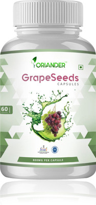 

Oriander 100% Natural & Organic Grape Seed Extract 800 Mg 60 Capsules(6 No)