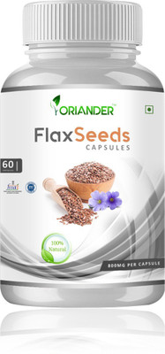 

Oriander 100 % Natural & Organic Flax Seed Extract 800 Mg 60 Capsules(2 No)