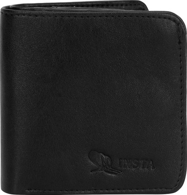 

INSTA SERVICE Men Black Artificial Leather Wallet(7 Card Slots)