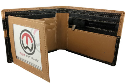 

knW Men Multicolor Artificial Leather Wallet(3 Card Slots), Beige