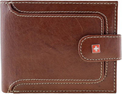 

Swiss Military Men Brown Genuine Leather Wallet(11 Card Slots)