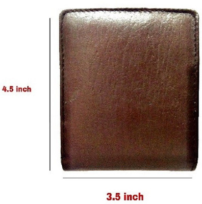 

ARIZIC Men Brown Genuine Leather Wallet(3 Card Slots)