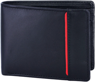 

UrbanGalore Men Casual Black, Red Genuine Leather Wallet(8 Card Slots)