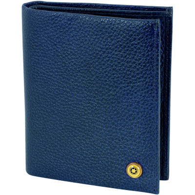 

POLLSTAR Men Blue Genuine Leather Wallet(6 Card Slots)