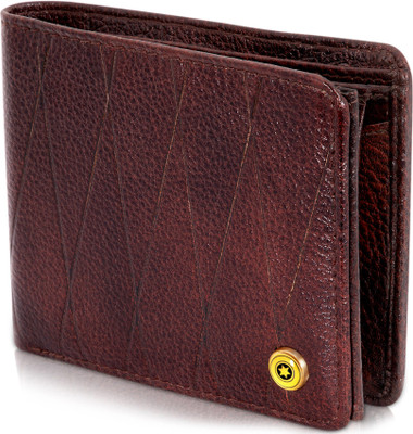 

POLLSTAR Men Brown Genuine Leather Wallet(4 Card Slots)