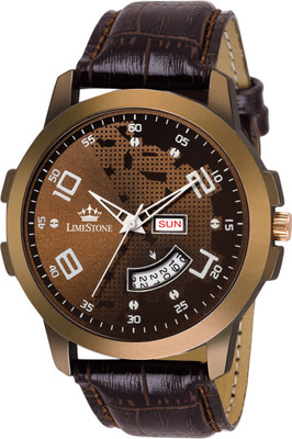 

LimeStone LS2738 Globe Day and Date Functioning Analog Hybrid Watch - For Men