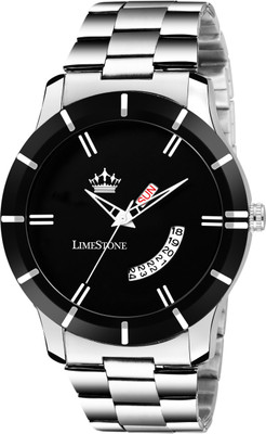 

LimeStone LS2739 Black Wolf Day and Date Functioning Analog Hybrid Watch - For Men