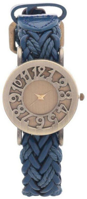 

SPINOZA Blue attractive leather strap unique boys and women Watch - For Girls