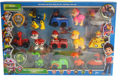 

Paw Patrol Concentration Camp 13 Pcs Characters & Vans Figures Toy(Multicolor)