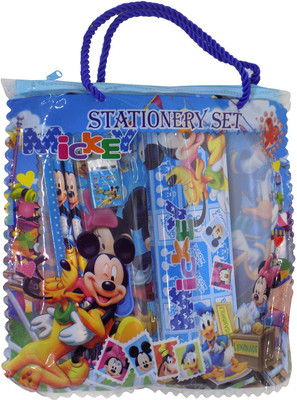 

Fully Cartoon Stationery Kit For Kids For Home And School Use, Multicolor