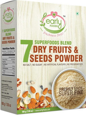 

Early Foods Dry Fruit & Seeds Powder for Kids - Blend of 7 Indian Super Foods 100g Unflavored Powder(100 g)