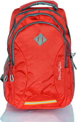 

ULTRA DIGITS Trendy Waterproof School Bag(Red, 15 L)