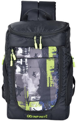 

INFINITI Trendy Green Print 20 L Backpack(Black)