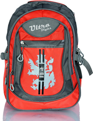 

ULTRA DIGITS AB--1979 Waterproof School Bag(Red, Grey, 20 L)