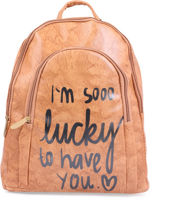 

Techno wear Brown Color bag pack For Women's Backpack(Brown, 10 L)