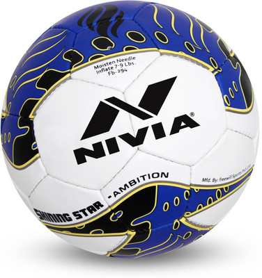 27% OFF on NIVIA Shining Star Ambition Football - Size: 5(White, Blue)