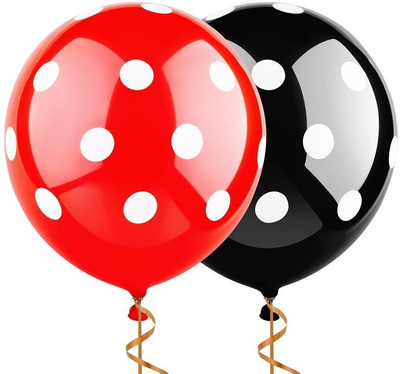 

Theme My Party Printed Balloons Balloon(Red, Black, Pack of 2)
