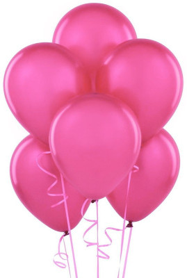 

Theme My Party Solid Latex Mettalic Balloons Balloon(Pink, Pack of 50)